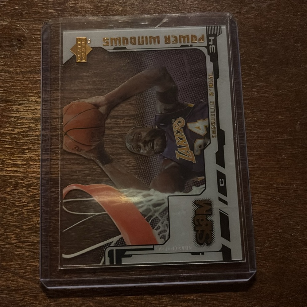 Shaquille O’neal 00/01 Upper Deck Slam (Power Window ) PW1 Purple And Orange